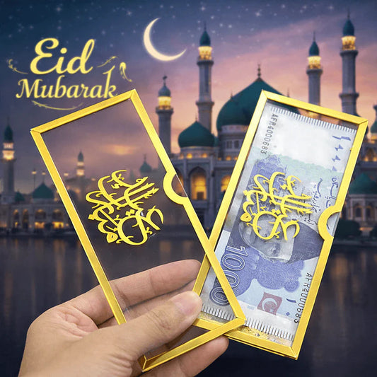 Luxury Acrylic Eid Envelope – Perfect Eidi Gift for Loved Ones