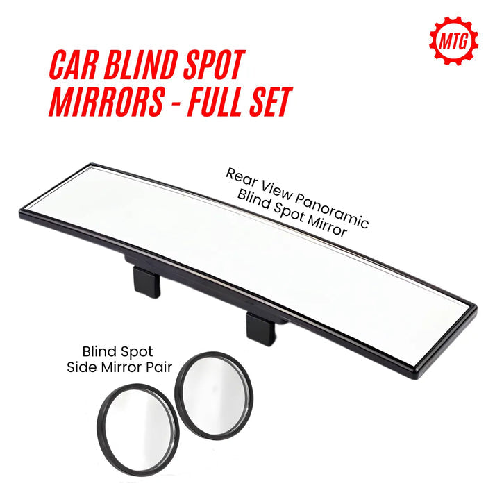 Car Rear View Blind Spot Mirror + FREE SIDE MIRROR PAIR (3 in 1)